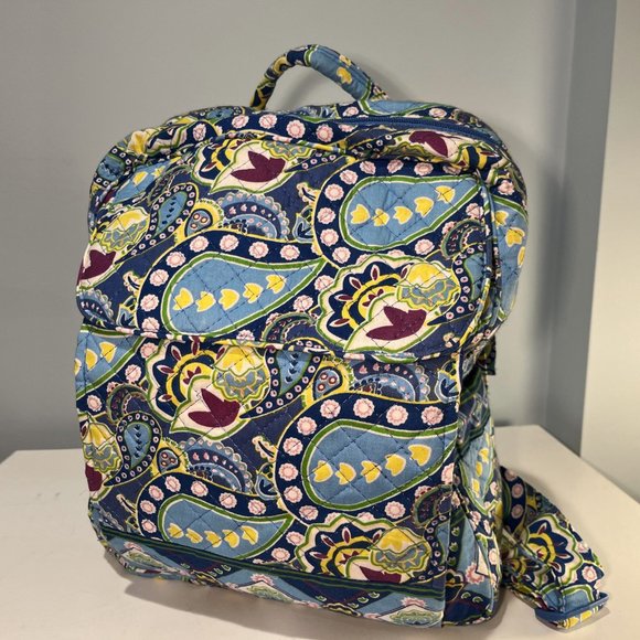 Quilted Paisley Zippered Backpack - Picture 3 of 5